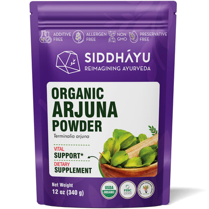 Siddhayu health wellness organic Arjuna bark herbal supplement overview