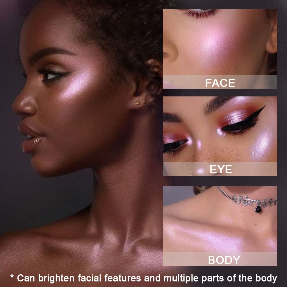 Back view of Evpct glitter highlighter palette packaging