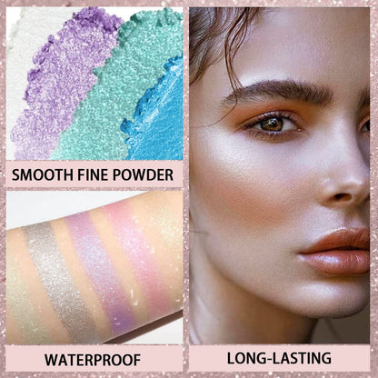 Side view of compact Evpct highlighter palette with mirror