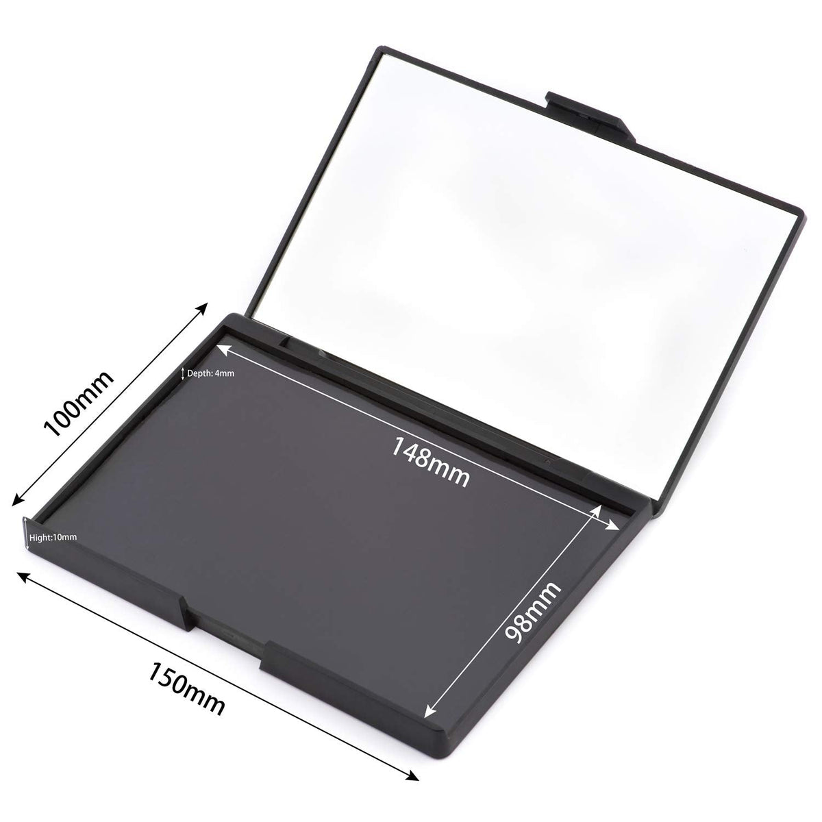 Allwon magnetic makeup palette open showing integrated mirror