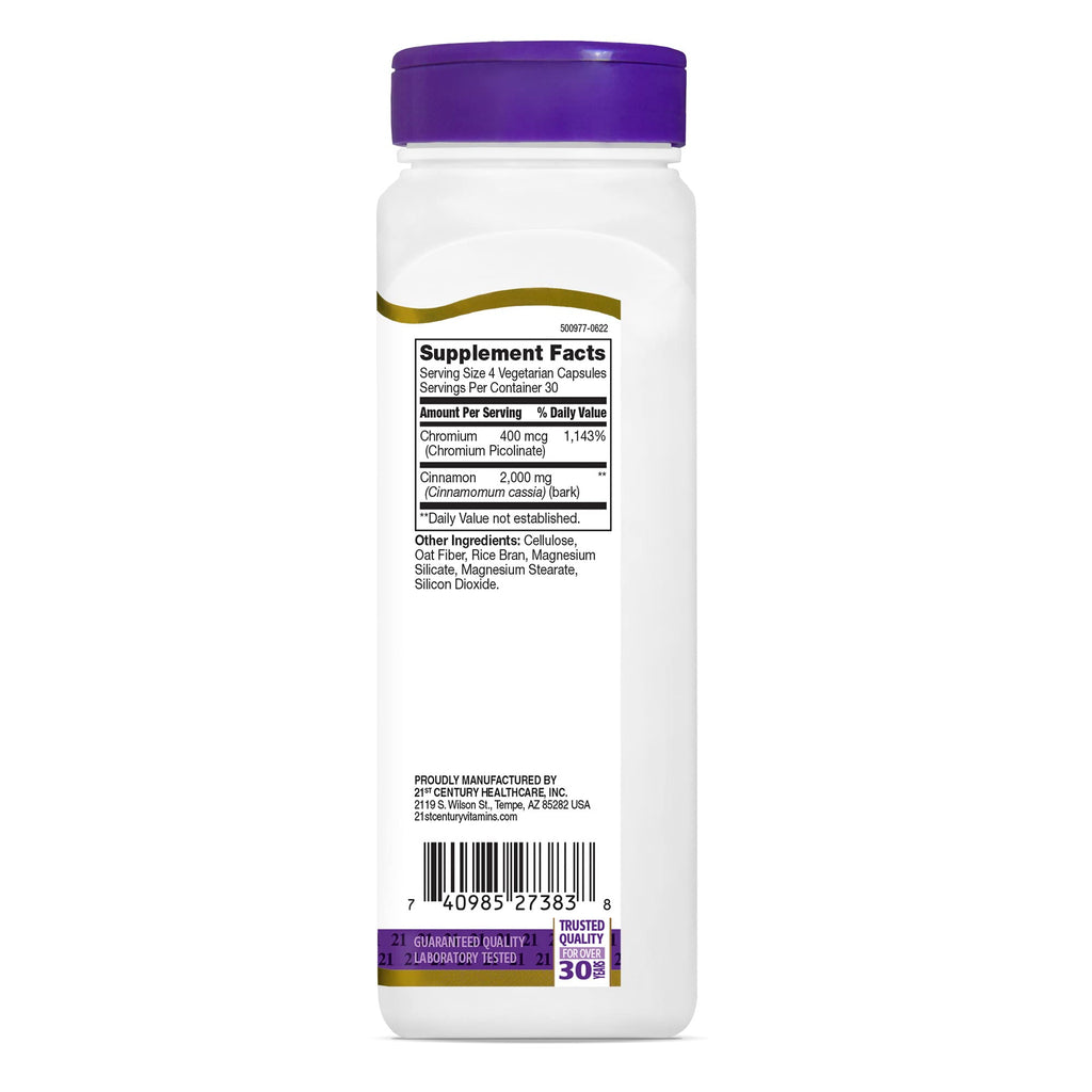 21st Century supplement facts and ingredients panel
