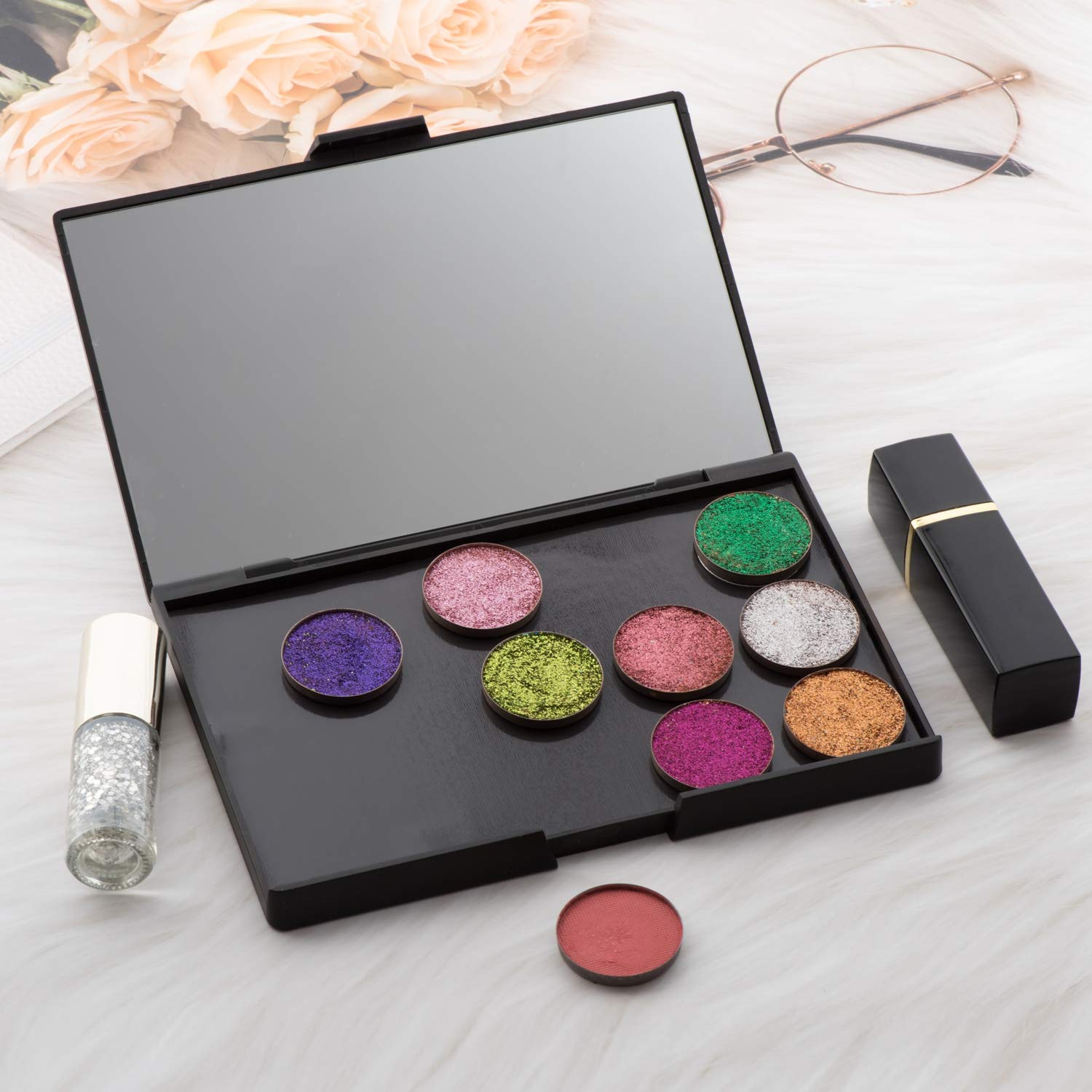 Top view of Allwon compact magnetic makeup organizer
