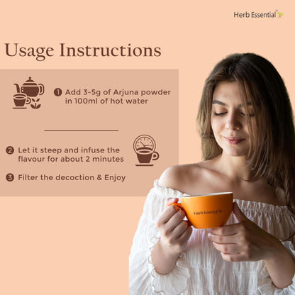 Premium quality raw Arjun Ki Chaal powder for daily circulation support.