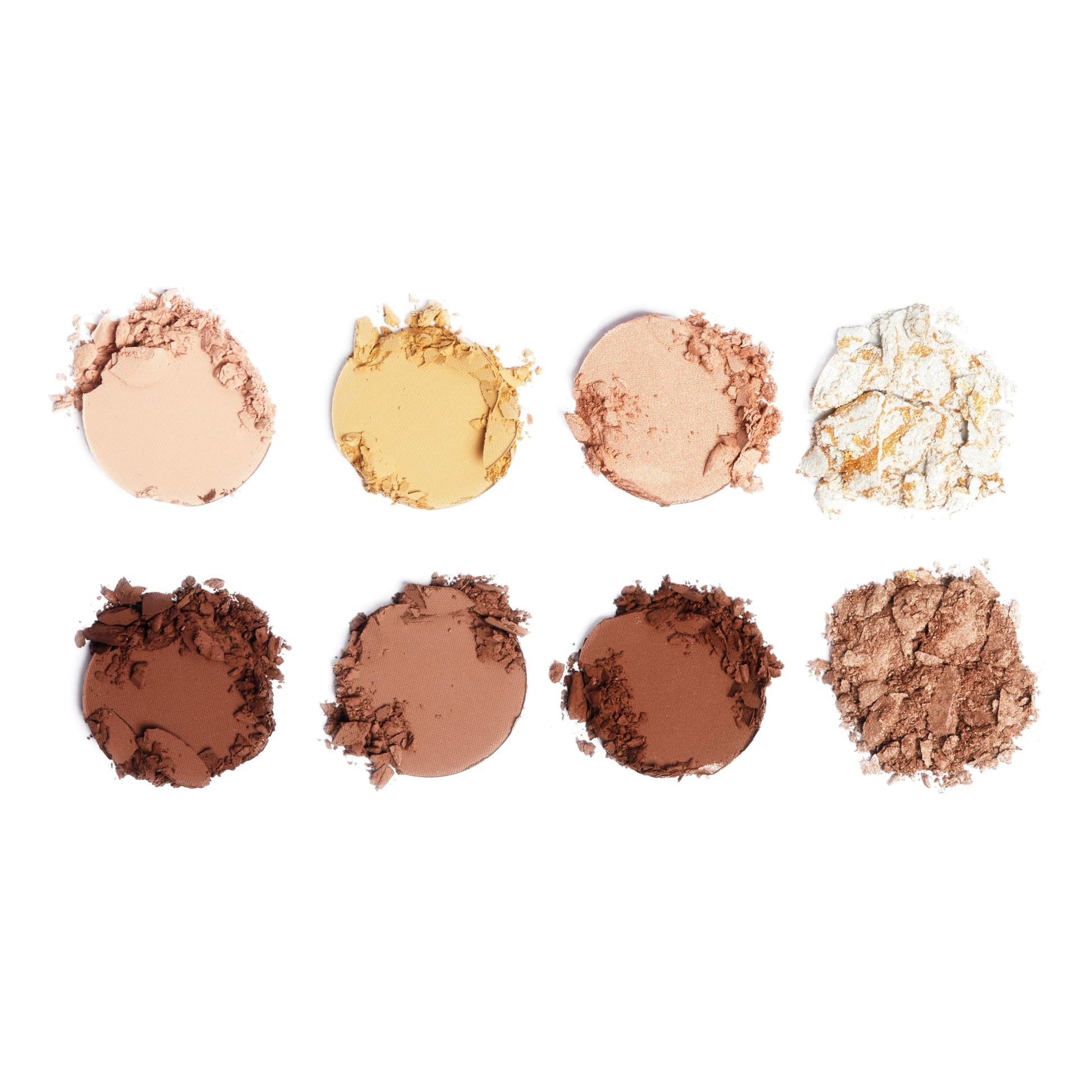 Makeup Revolution 8-shade contour and highlight palette open with mirror