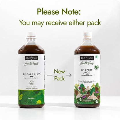 Kapiva Ayurvedic heart health liquid supplement bottle side view highlighting the GMP certification badge