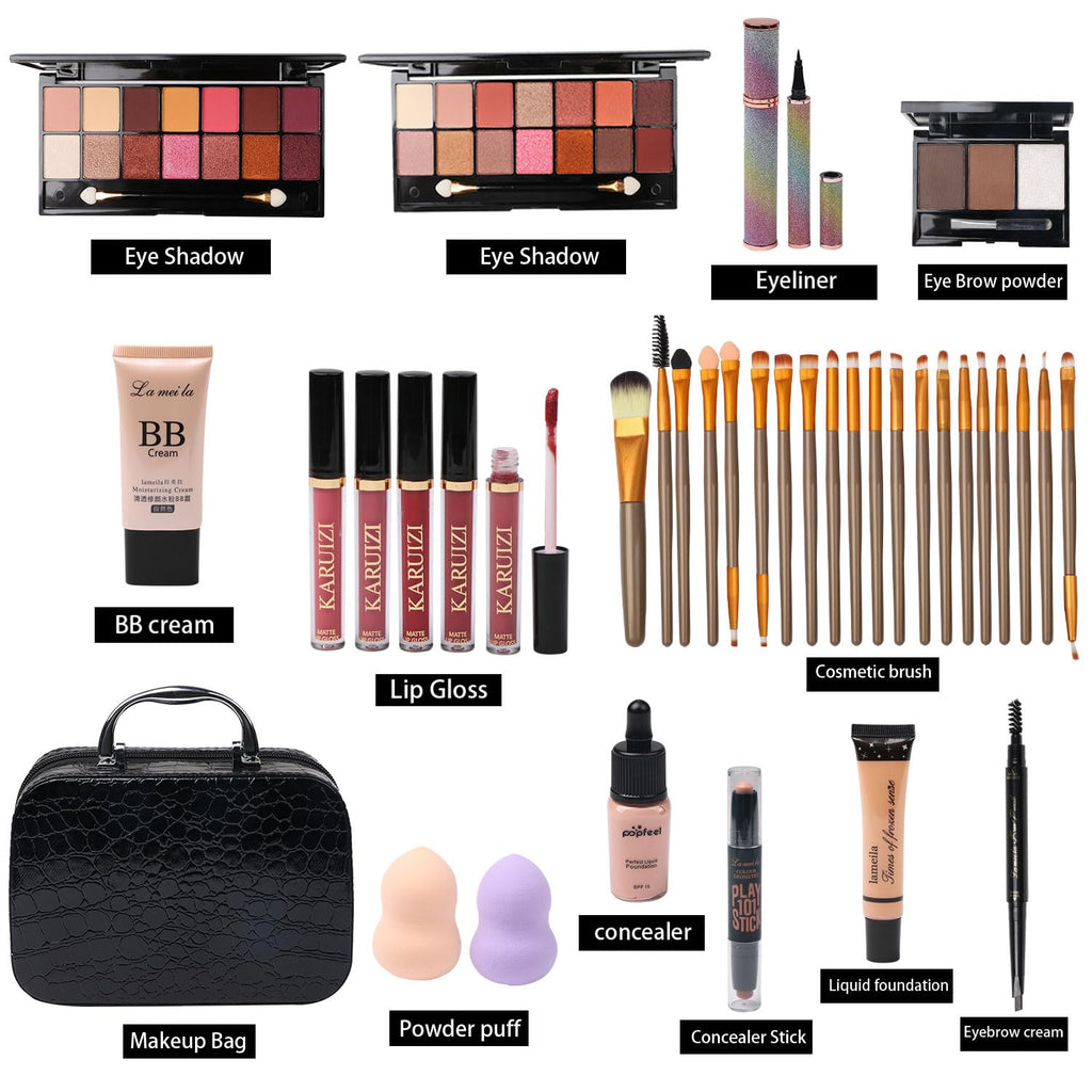 MTDXILTAI professional beauty set displaying two fourteen color eyeshadow palettes