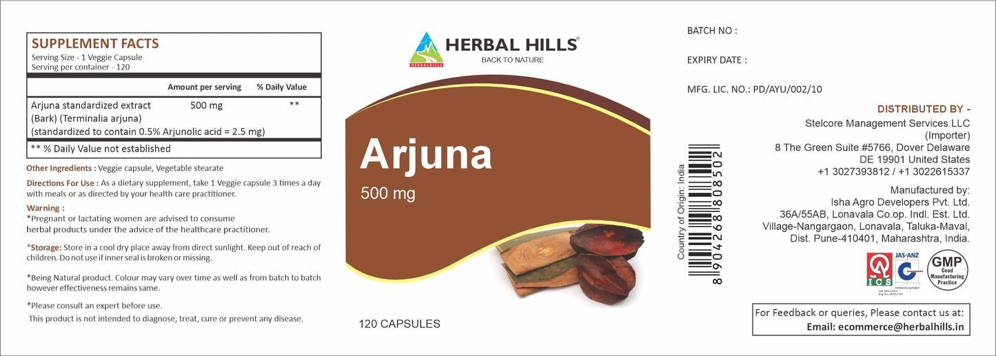 Close up look of Herbal Hills premium blood pressure and cardiovascular support capsules.