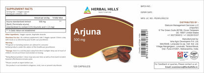Close up look of Herbal Hills premium blood pressure and cardiovascular support capsules.