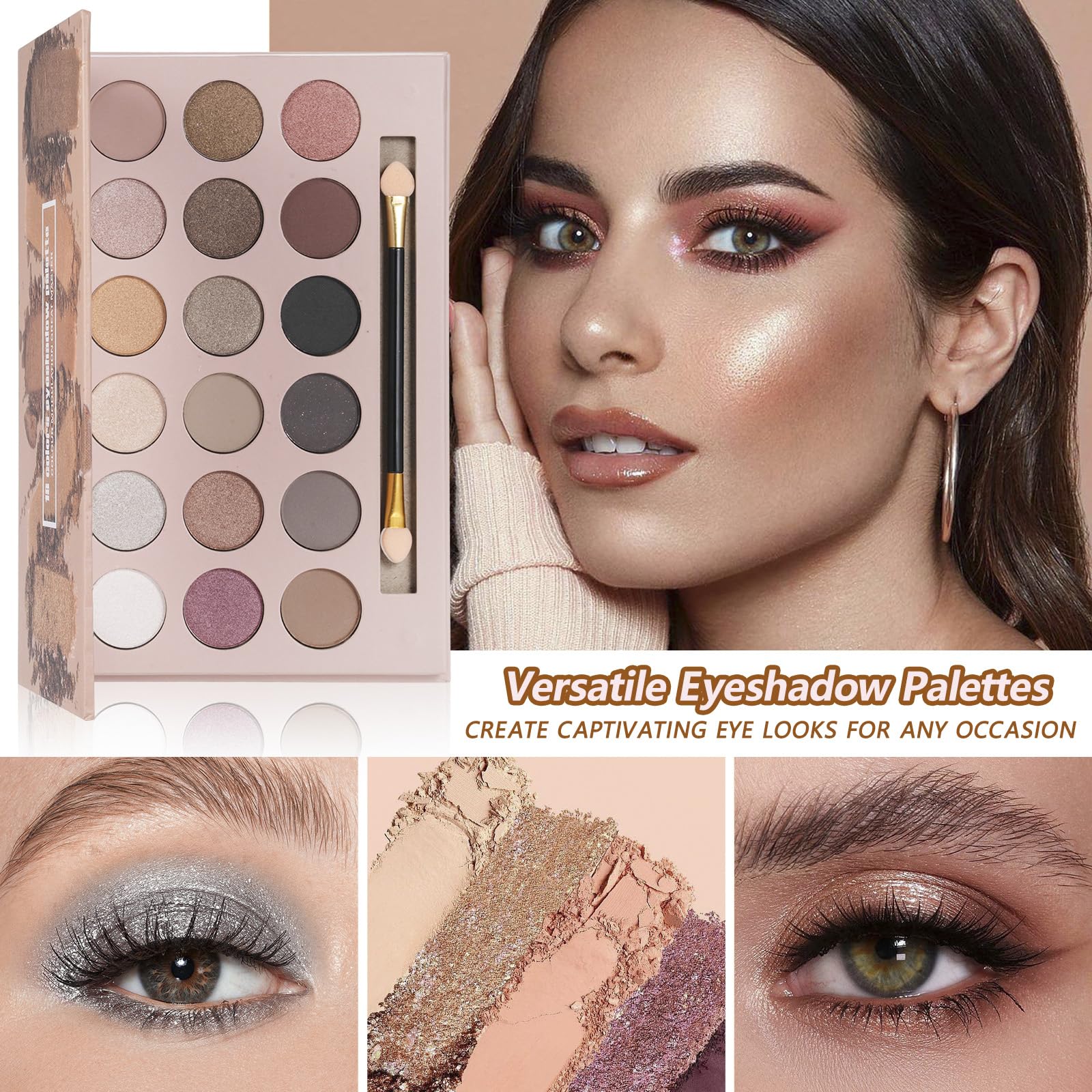 Liquid foundation lip gloss collection and black mascara included in the Kavcent cosmetics set