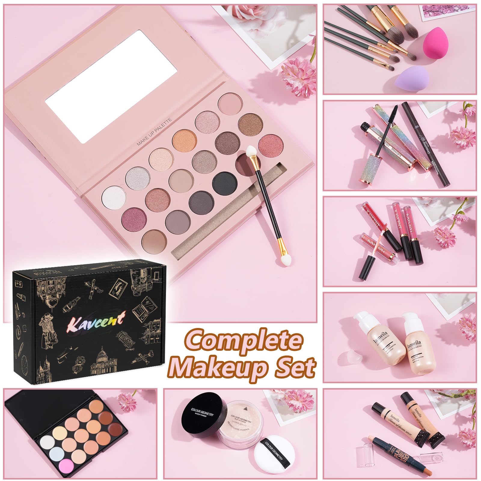 Authentic USA imported Kavcent makeup gift box packaging suitable for women and teenagers