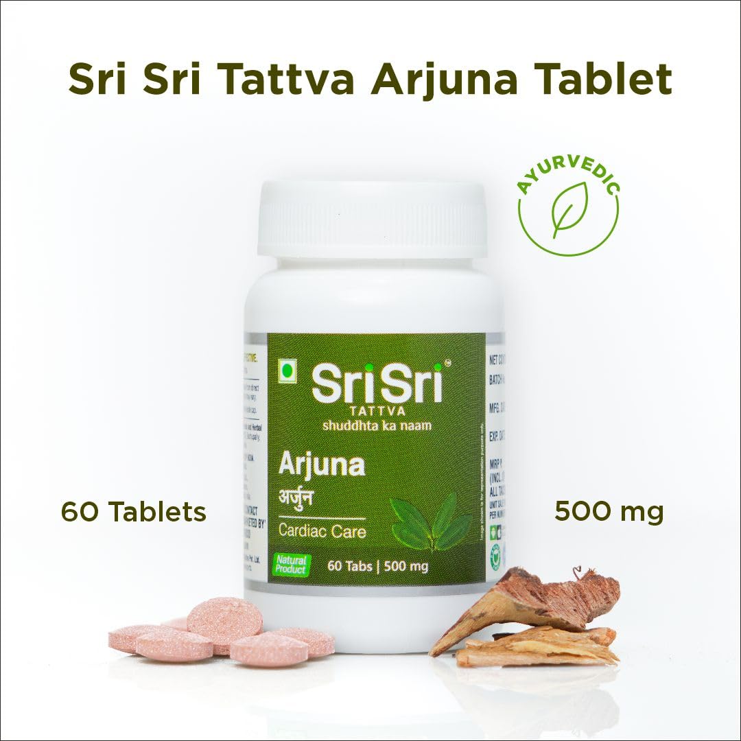 Sri Sri Tattva Arjuna sixty tablets heart health supplement packaging details