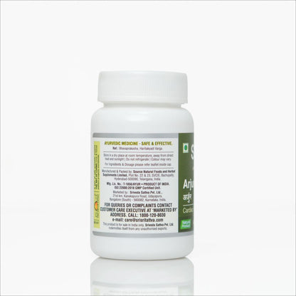 Sri Sri Tattva Terminalia Arjuna 500mg ingredient label and directions