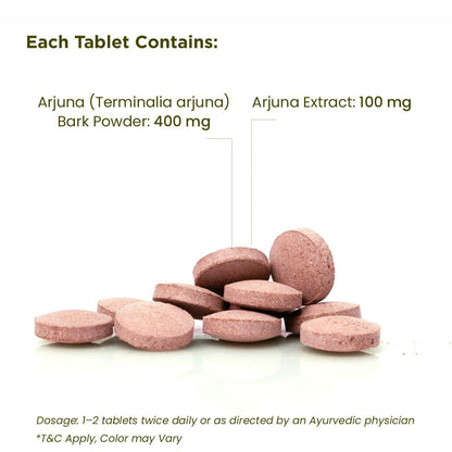 Sri Sri Tattva Arjuna cholesterol management supplement bottle display