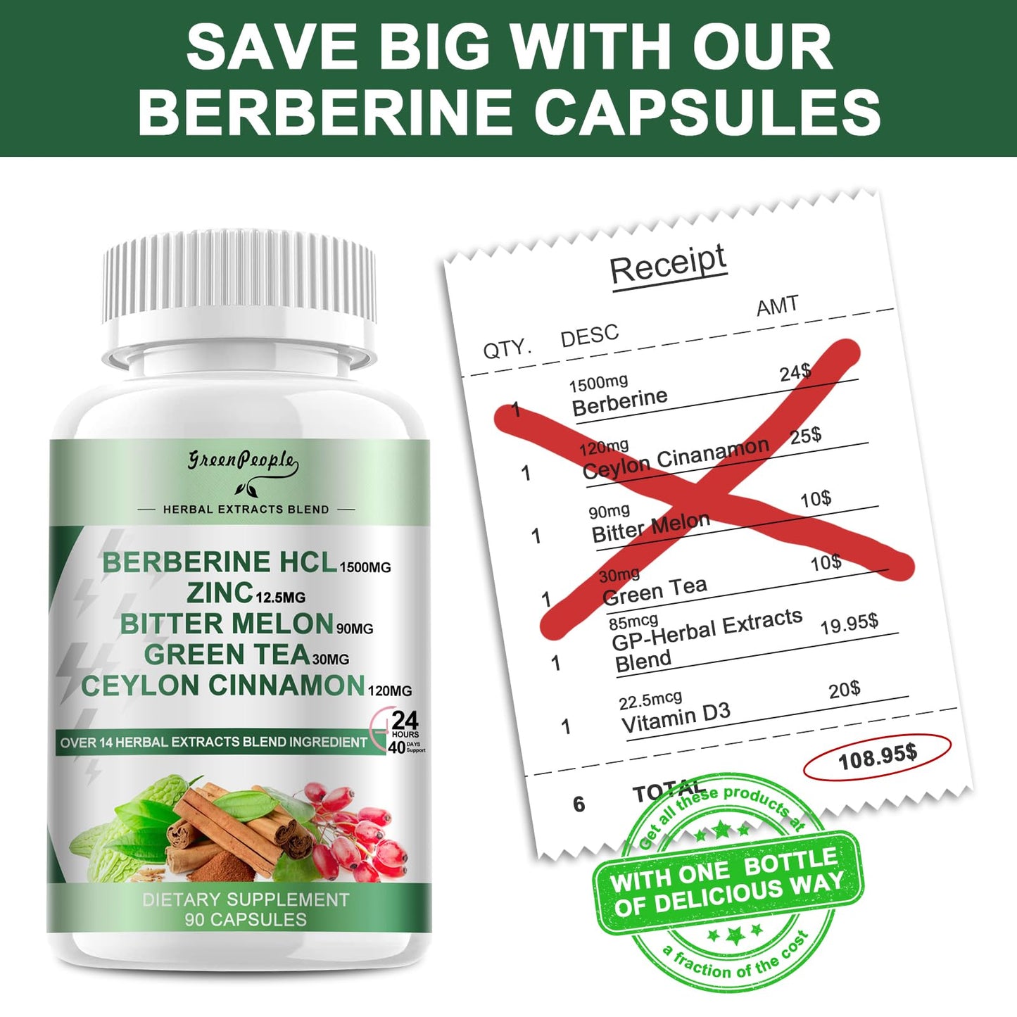 High-quality Greenpeople Berberine USA imported supplement