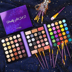 UCANBE 86 colors makeup palette opened showing three layers of eyeshadows and face powders.