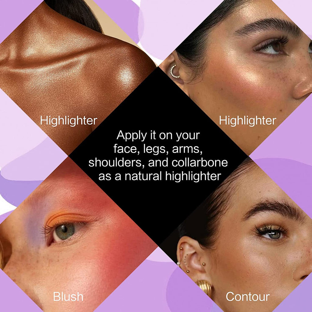 Close up view of matte and shimmer eyeshadow shades in UCANBE Pretty All Set palette.