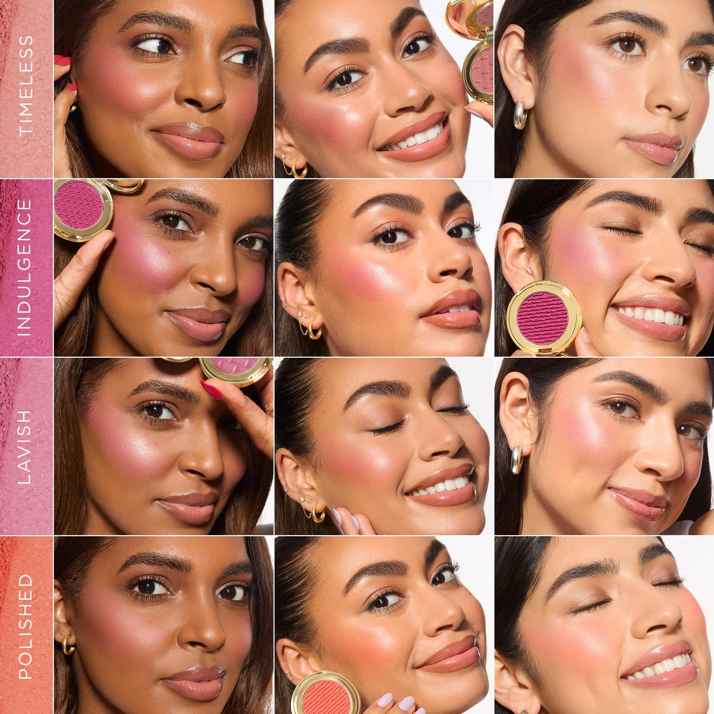 Tarte Golden Era Brush and longwear mineral pigment blushes displayed together on a clean background.