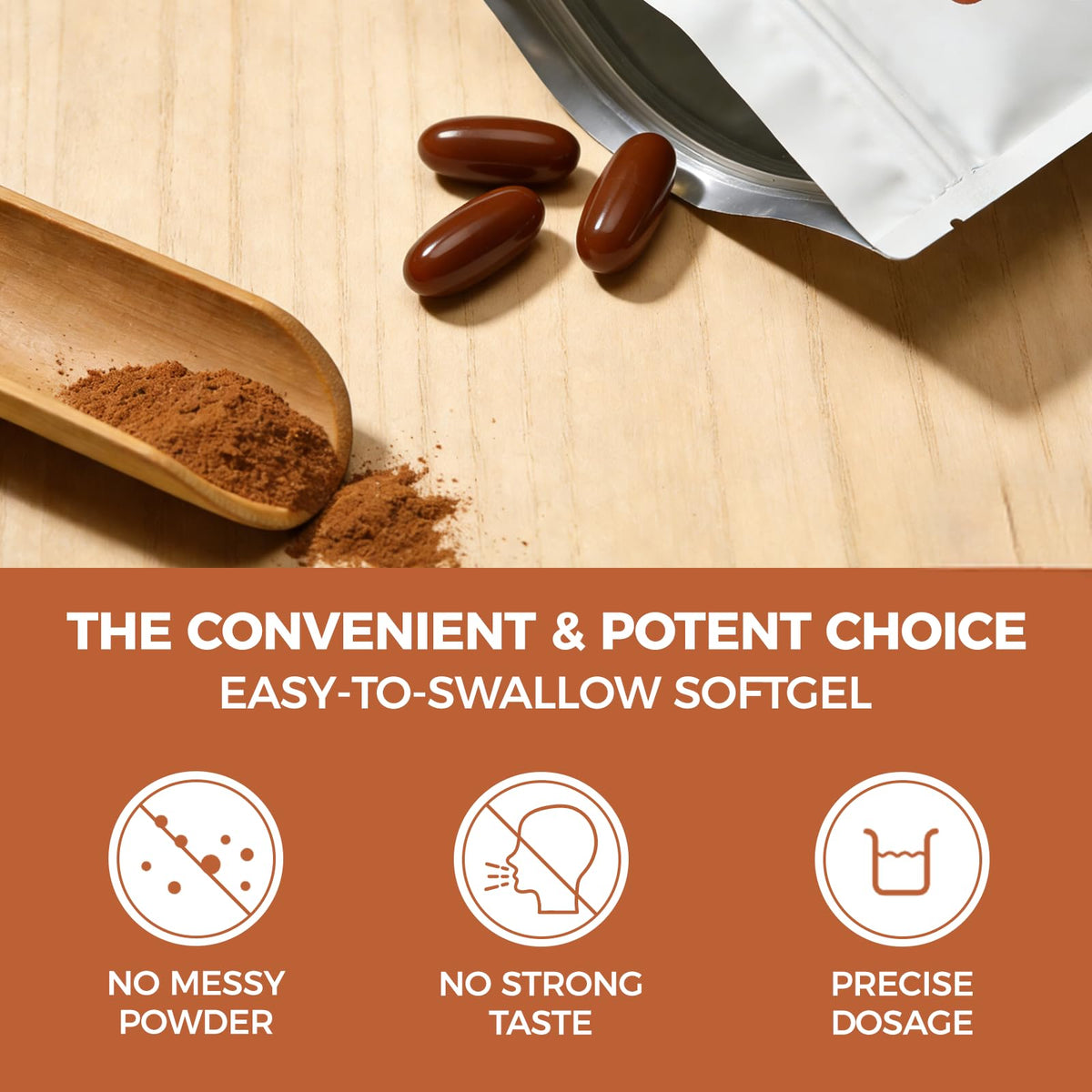 Lirae non-GMO gluten-free Ceylon cinnamon softgels side view