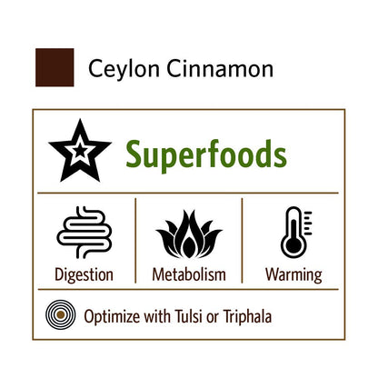 Organic India cinnamon for sugar metabolism support