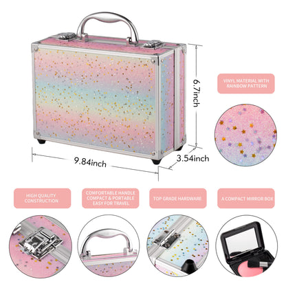 Hot Sugar All in One Cosmetics Set opened displaying eyeshadow palettes lip glosses and blushes