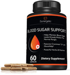 Side view of Sunergetic blood sugar supplement bottle
