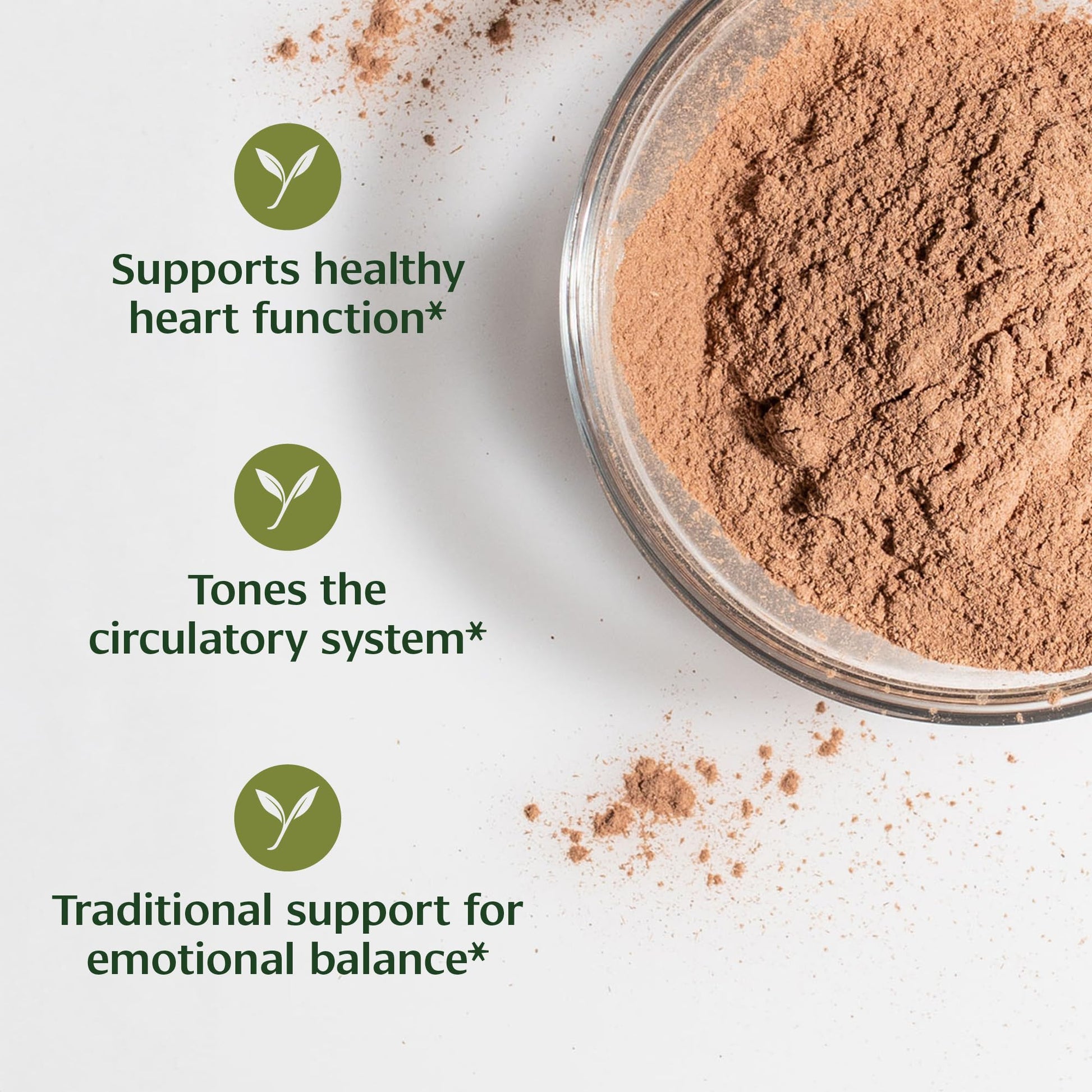 Certified organic Terminalia arjuna powder pouch for cardiovascular wellness