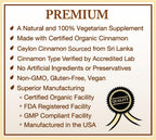 Natural Choice Botanicals True Cinnamon capsules bottle side view