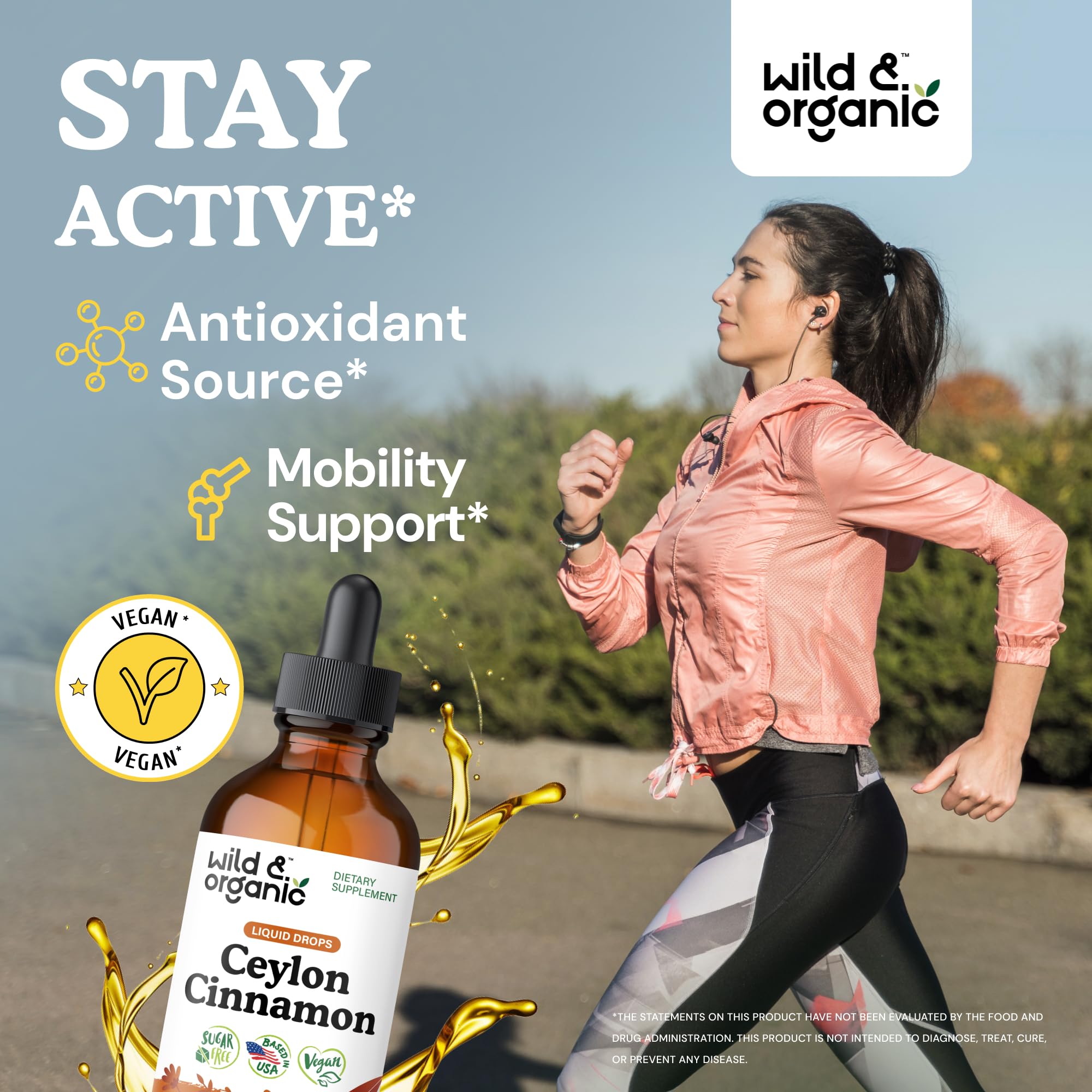 Wild and Organic Ceylon Cinnamon liquid extract bottle