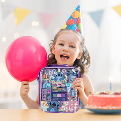 Disney Stitch glittery hair bows with puffy character icons for girls