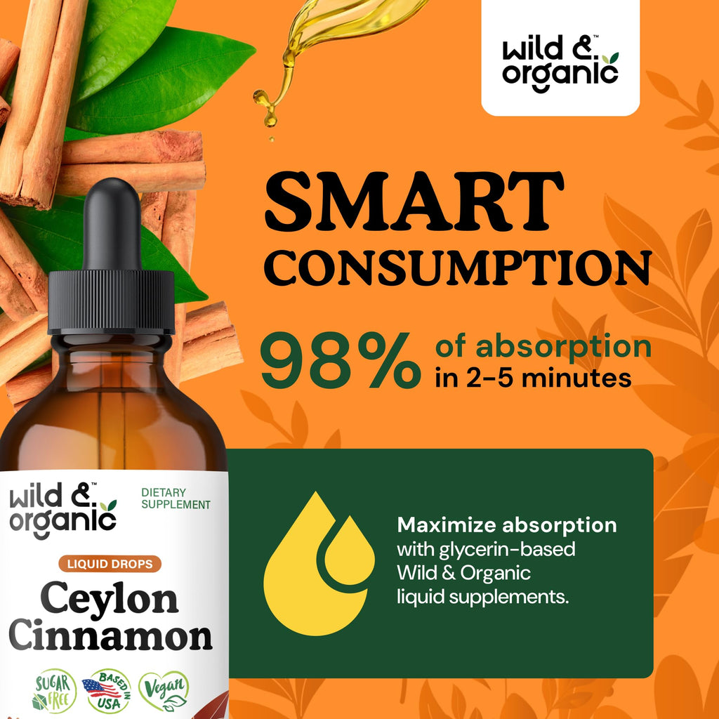 Wild and Organic alcohol-free cinnamon drops