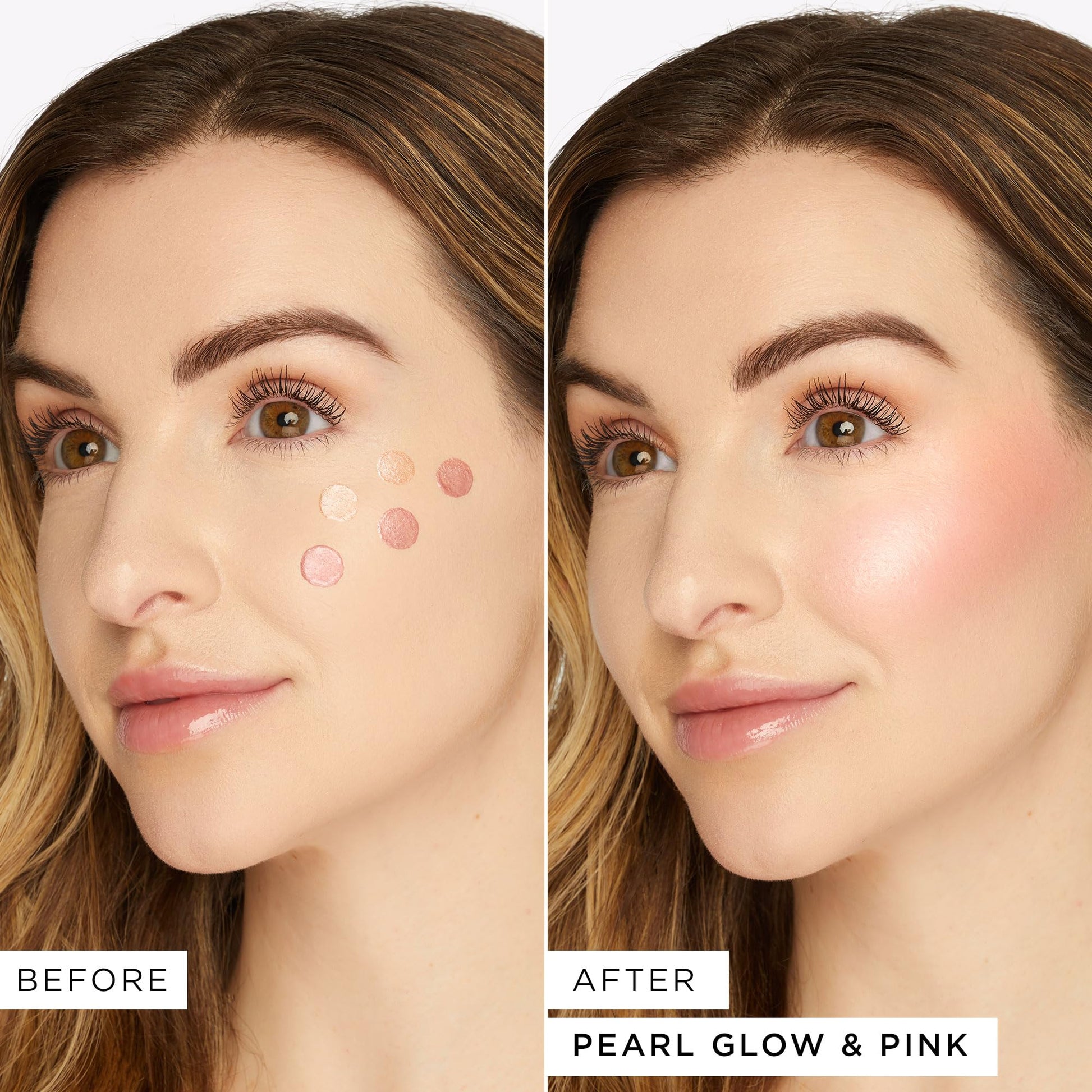 Close up view of the Tarte cream blush tube applicator tip with dewy pink liquid formula.
