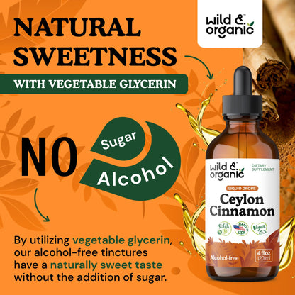 Vegan Ceylon cinnamon extract dropper bottle