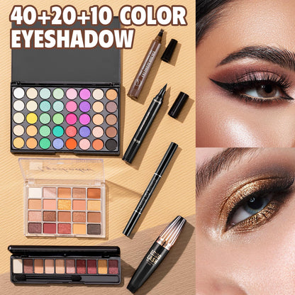 VESPRO forty color matte and shimmer eyeshadow palette for professional eye makeup.