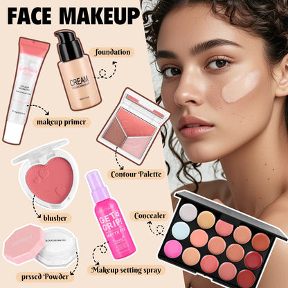 VESPRO premium synthetic makeup brushes included in the beginner beauty bundle.