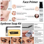 Geyomi professional makeup set showing close up details of matte and shimmer shadows.