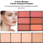 Miss Rose full makeup kit including lipsticks pencils and applicators layout.