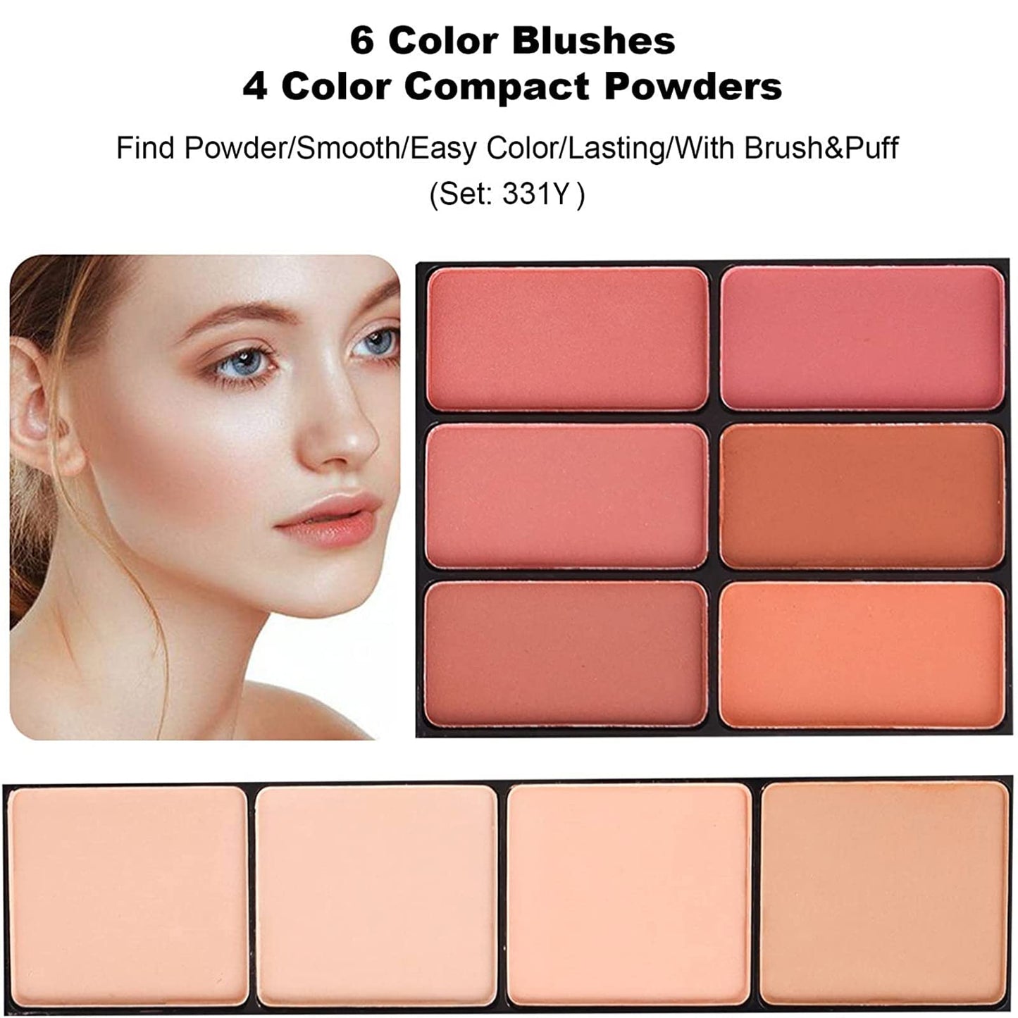 Miss Rose full makeup kit including lipsticks pencils and applicators layout.