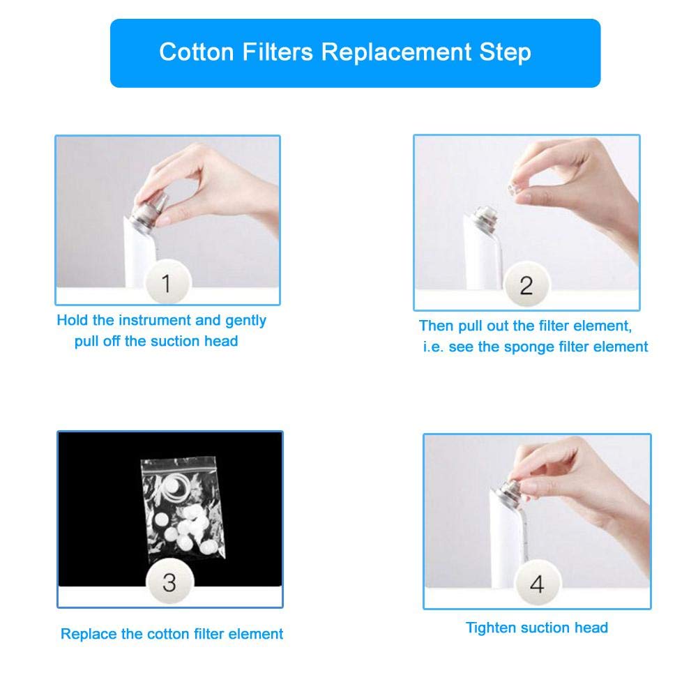 Close up view of the twenty millimeter replacement sponge cotton filters highlighting the breathable texture.