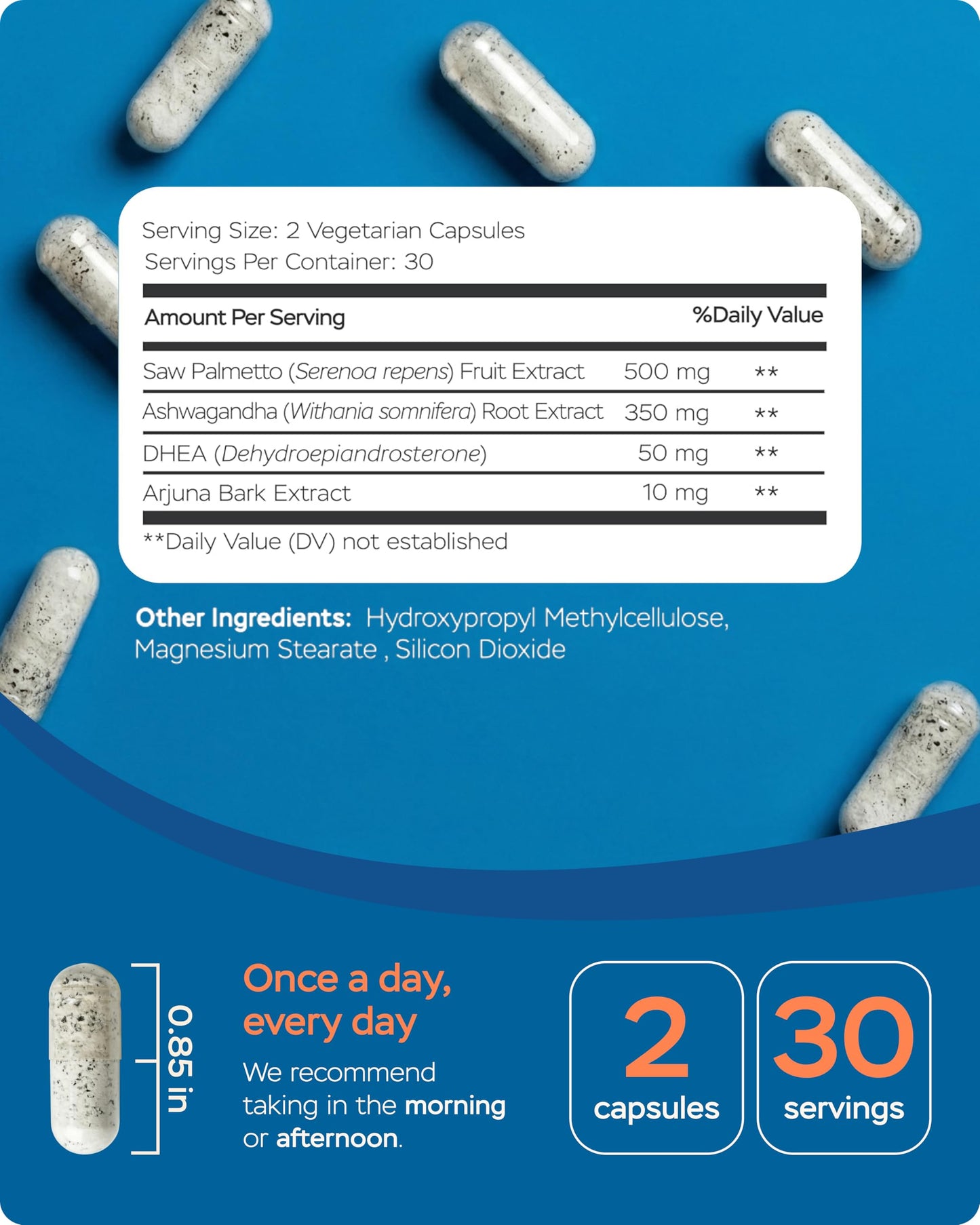 Close-up of the 4Well Products prostate support supplement packaging showing clear text.
