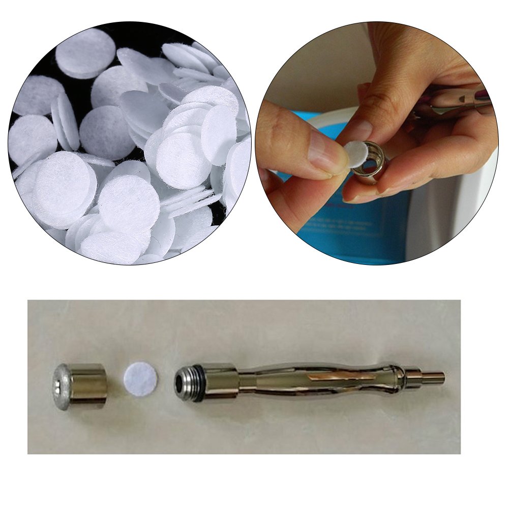 Bulk packaging of five hundred pieces white round facial vacuum replacement filters for blackhead removal tools.