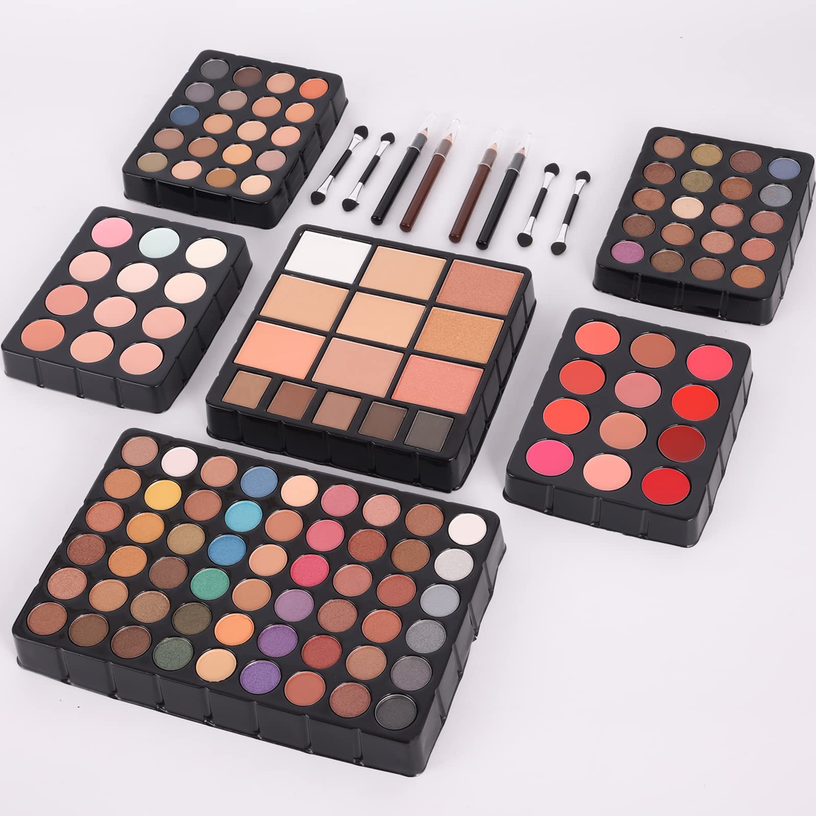 UNIFULL all in one cosmetics box closed view illustrating the durable portable silver case handle