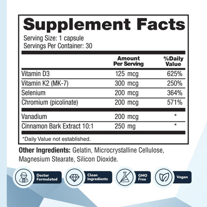 CinnaChroma 10 to 1 cinnamon extract supplement label details