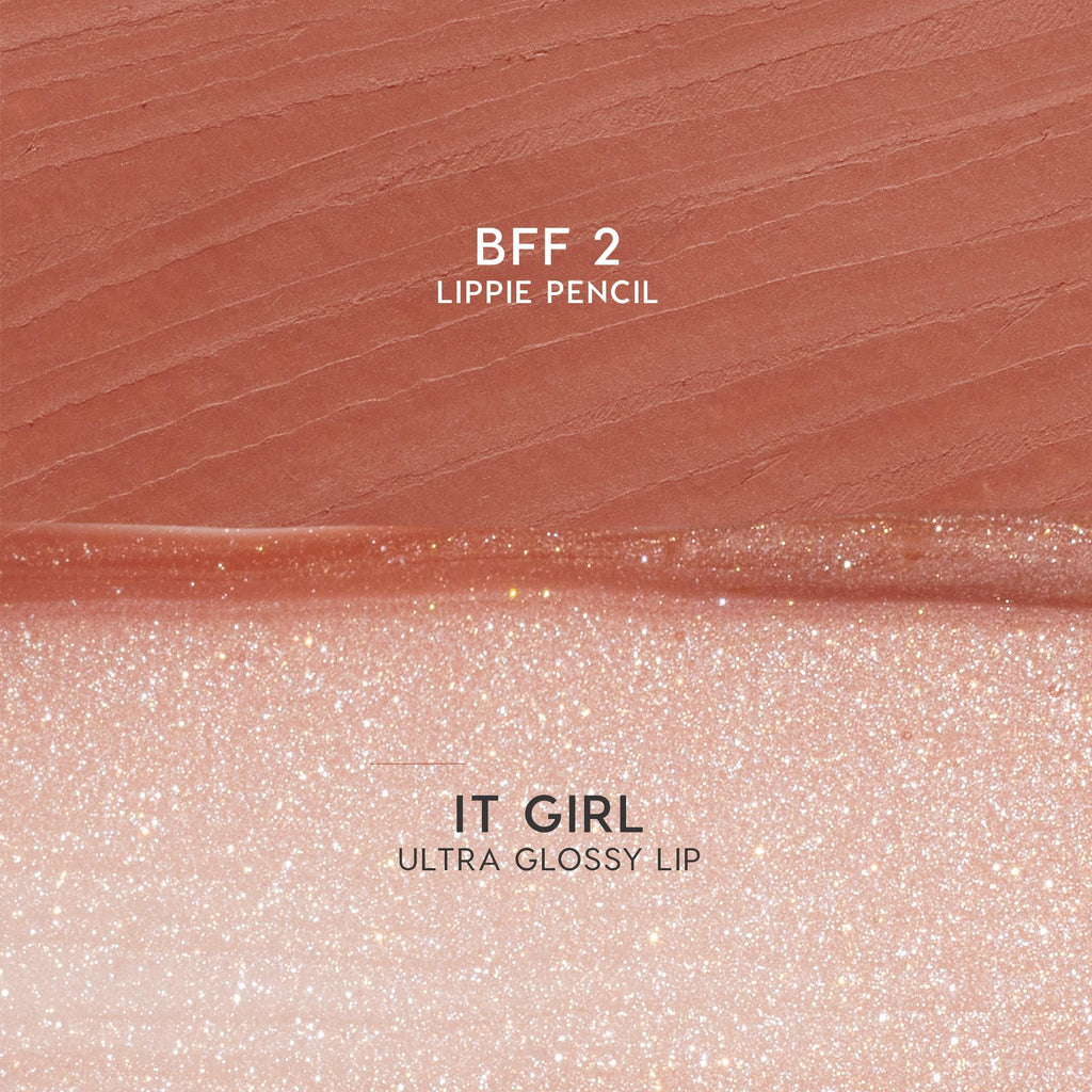 ColourPop Lippie Pencil in BFF 2 and Ultra Glossy Lip in It Girl open product shot
