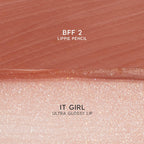ColourPop Lippie Pencil in BFF 2 and Ultra Glossy Lip in It Girl open product shot