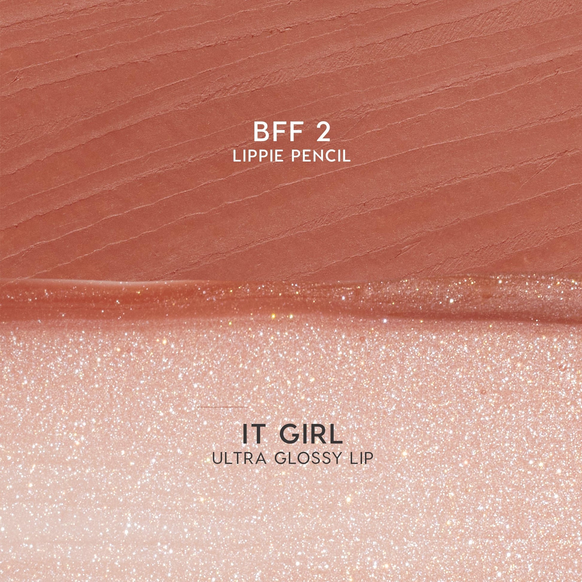 ColourPop Lippie Pencil in BFF 2 and Ultra Glossy Lip in It Girl open product shot