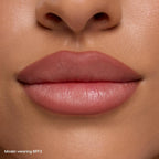 Shimmery nude lip combo swatches of BFF 2 and It Girl on medium skin tone