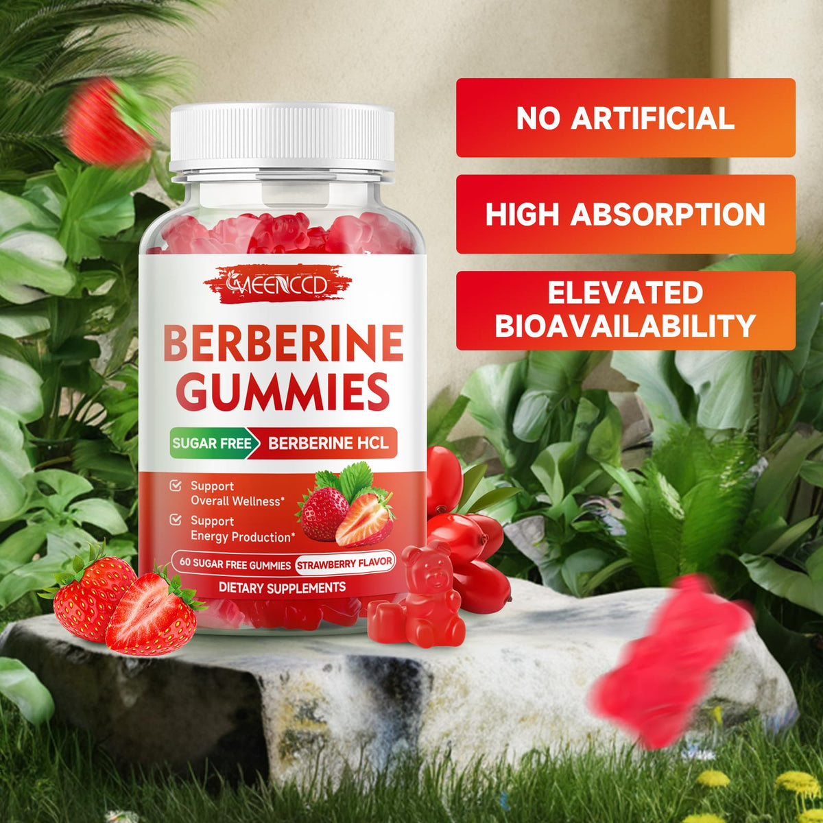 Novomins Berberine with Ceylon Cinnamon bottle side profile