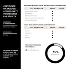 Close up of Toniiq Dihydroberberine 1000mg label details