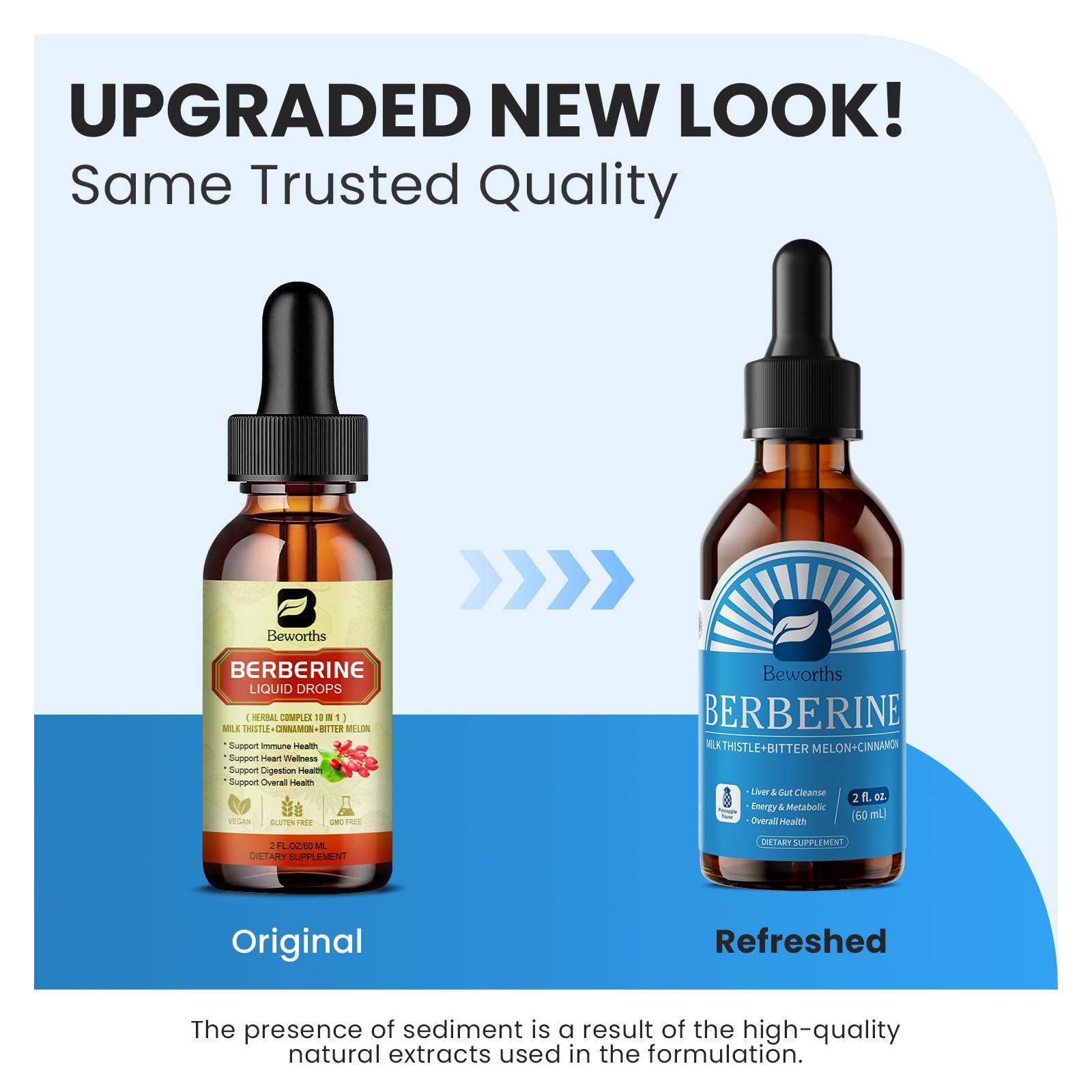 New Age Berberine herbal supplement bottle label details