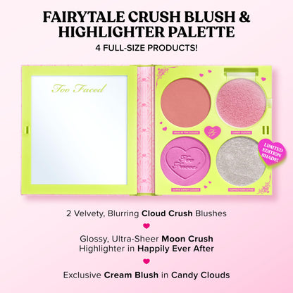 Too Faced Fairytale Crush multi texture face makeup gift set packaging box view.